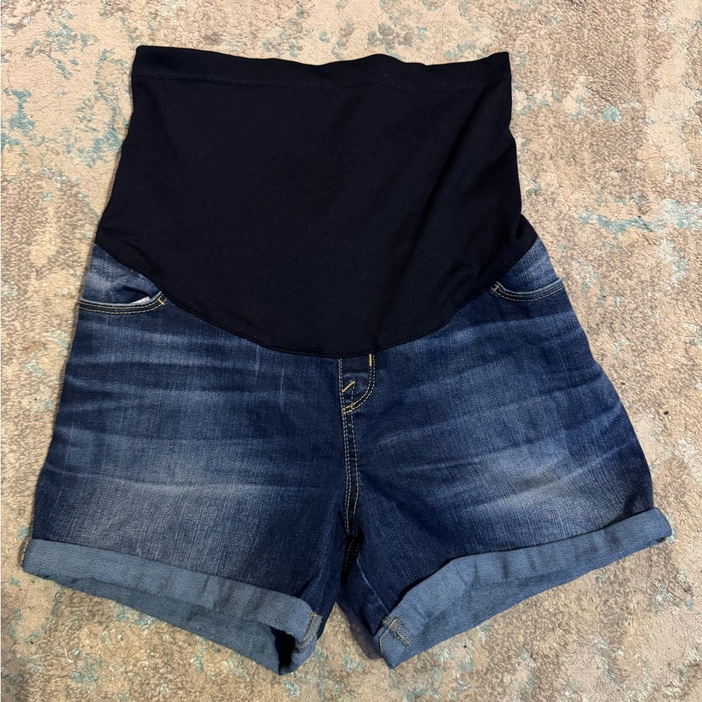 Liz Lange Maternity Midi Jean Shorts XS (0/2)